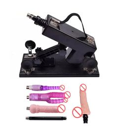 Máquina eléctrica de vibración sexual con consolador, accesorios, dispositivo de masturbación femenina, Juguetes sexuales para adultos para mujer, 6cm retráctil9458059