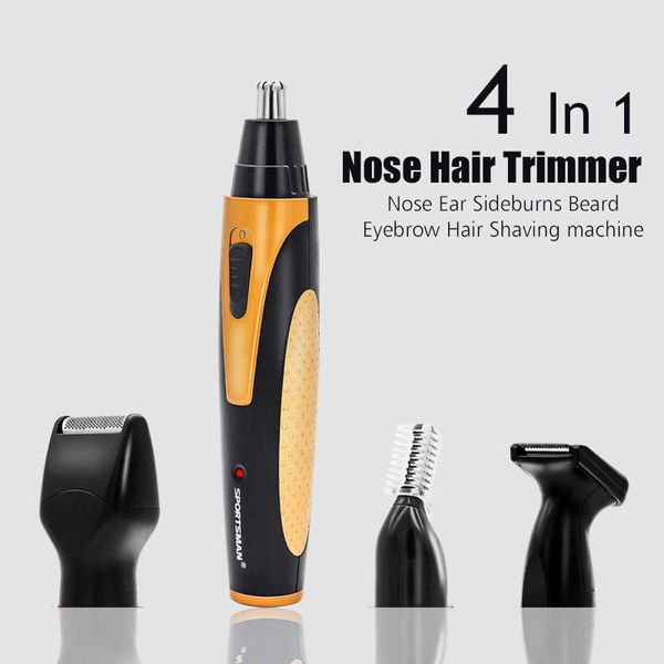 Rasoir électrique 4 en 1 rechargeable électrique nez tondeuse épilation tondeuse rasoir machine barbe rasoir de sourcils pour hommes nez coupe-cheveux