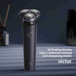 Afeitadora eléctrica ENCHEN Victor Blackstone 7 Afeitadora eléctrica rotativa para hombres Cuchilla cortadora magnética Recortadora de barba portátil Tipo-C Recargable