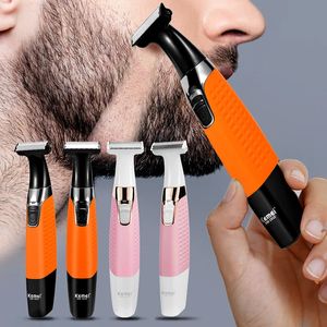 Rasoir électrique pour hommes tondeuse à barbe Rechargeable rasoir étanche professionnel Machine de rasage de cheveux toilettage femmes lame 240228