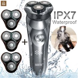 Rasoir électrique pour hommes rasoir électrique Smart Razor Beard Timmer IPX7 Machine de rasage et de séchage étanché