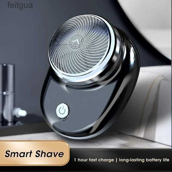 Shaver eléctrica portátil Shaver Shaver Shaver USB recargable Barba seca Mini Pocket Shaver Imploude Tabla de viaje de viaje YQ240403