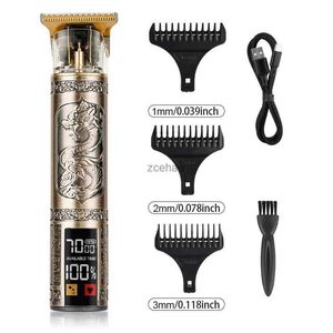 Rasoir électrique T9 Tondeuse à cheveux Tondeuse électrique Coiffure USB Électrique à trois vitesses Réglage de la vitesse Grand écran Affichage de la puissance Rasoir en métal