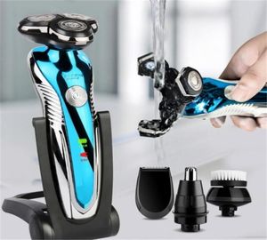 Rasoir électrique lavable de rasage électrique rechargeable machine à raser pour les hommes couche à barbe humide usage 2202119026816
