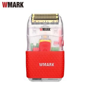 Afeitadora eléctrica WMARK, afeitadora de peluquero transparente, afeitadora eléctrica, barba, afeitadora eléctrica USB para máquina de afeitar con cabezal de aceite dorado, NG-987T G230522