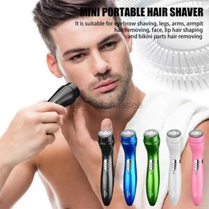 Rasoirs électriques 2023 nouveau Mini rasoir électrique automatique hommes tondeuse lavable Portable barbe couteau têtes de sécurité rasage Machine cheveux pour homme 240329