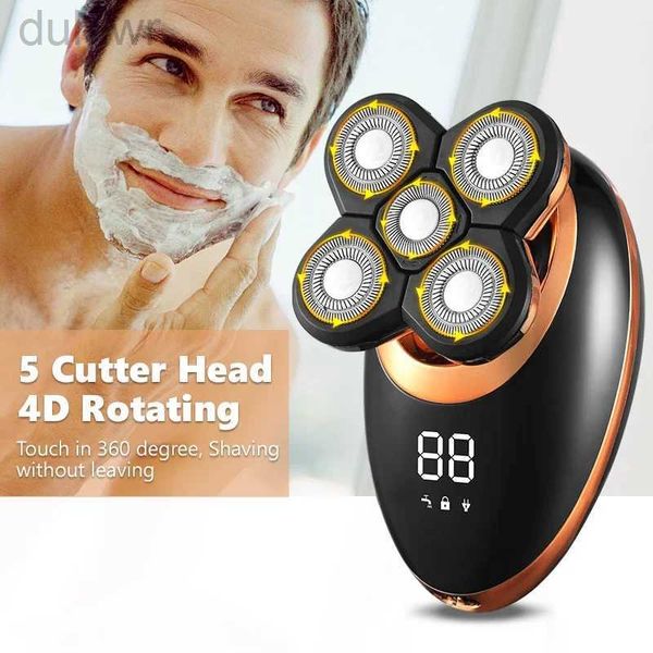 Afeitadoras eléctricas 3 en 1 Afeitadora profesional USB recargable Lavable para hombre Cinco cabezales flotantes Razors Clipper Hair Clipper Nariz Oreja Trimmer 2442