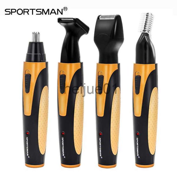 Afeitadoras eléctricas 4 en 1 Recargable Eléctrico Nariz Recortador de pelo Eliminación Clipper Máquina de afeitar Barba Recortador de cejas para hombres Cortador de pelo de nariz x0918