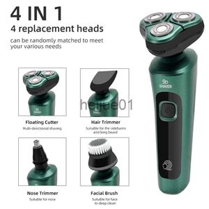 Rasoirs électriques 9D rasoir électrique intelligent LCD affichage numérique rasoir flottant à trois têtes USB rechargeable lavage multi-fonction couteau à barbe x0918