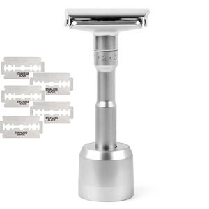 Elektrische scheerapparaten Verstelbare dubbele rand Classic Safety Razor Man scheren met 5 pc gecoate messen scheerapparaat 221028