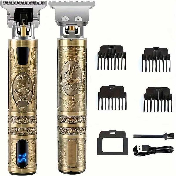 SHAVER ELÉCTRICA Display Digital Hairdreser Artifact LCD Push Electric Push Corte Aceite de aceite Corte Buddha Dragon Feng Hairdresser T240507