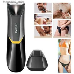 Elektrische scheerapparaten Elektrische liesbodytrimmer voor mannen/vrouwen Waterdichte balscheerapparaat Body Groomer Baardverzorging Oplaadbare schaamhaartrimmer Q240119