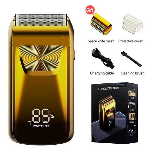 Shavers électriques Razor électrique Rasoir électrique Machine de rasage rechargeable pour les hommes Rasoir Razor Wet-Sury Use Beard Trimmer T240507