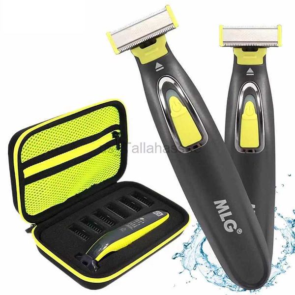 Afeitadoras eléctricas Afeitadora eléctrica para hombre, cuchilla recortadora, portátil, impermeable, lavable, barba, afeitadora masculina, depiladora, peluquero corporal para hombres 240329