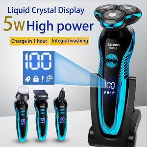 Afeitadoras eléctricas Afeitadora eléctrica Máquina de afeitar eléctrica recargable lavable Cortadora de cabello Máquina de afeitar para hombres Recortadora de barba Uso dual en seco y húmedo 230920