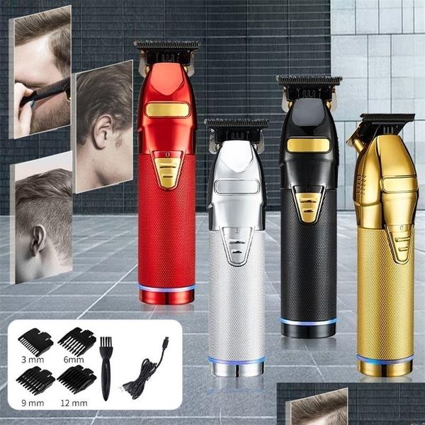 Rasoirs électriques Rasoirs électriques Tondeuse à cheveux professionnelle Tondeuse en or pour hommes Rechargeable Barber Coupe sans fil T Hine Style D Dhivx