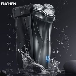 Elektrische scheerapparaten Enchen Blackstone 3 voor mannen 3D drijvende snijhoofd man scheermachine baard Trimmer USB oplaadbaar scheermes 221203