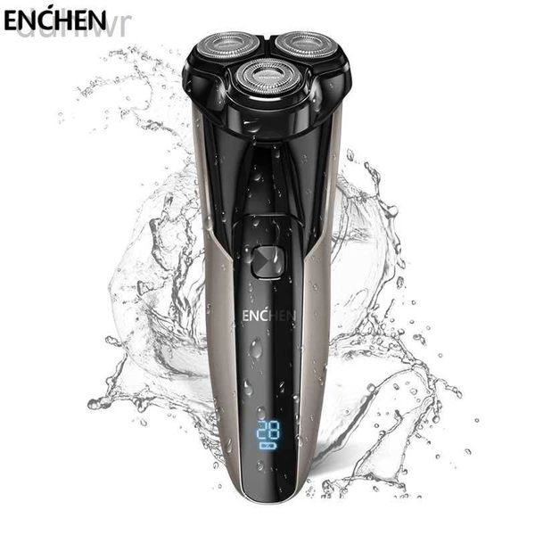 Shavers Electric Enchen Blackstone 5S Shaver para hombres impermeables IPX7 inalámbrico Uso seco de uso de la cara recargable Barba 2442