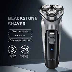 Rasoirs électriques ENCHEN Blackstone rasoir rotatif électrique pour hommes lame flottante 3D lavable type-c USB Rechargeable rasage barbe Machine 231030
