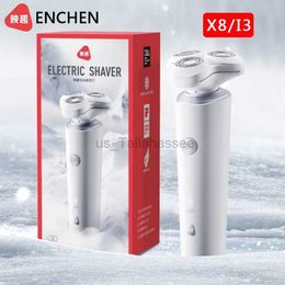 Rasoirs électriques ENCHEN X8/ I3 rasoir électrique Triple lame rasoir flottant Machine à raser lavable type-c tondeuse à barbe Rechargeable nouveau 240329