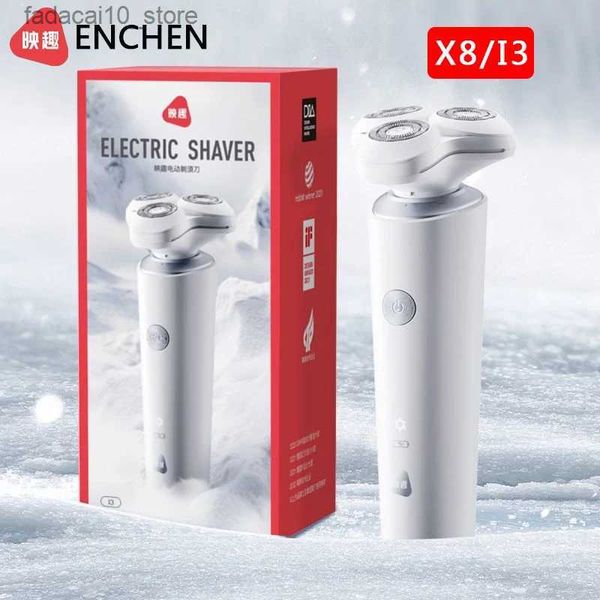 Afeitadoras eléctricas ENCHEN X8 / I3 Afeitadora eléctrica Triple hoja flotante Maquinilla de afeitar Máquina de afeitar Lavable Tipo-c Recortador de barba recargable Nuevo Q240119