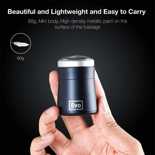 Rasoirs électriques EVO SHAVER Le plus petit rasoir du monde de tous les temps pour hommes, taille de poche, rasoir portable, outil de batterie intelligent pour l'extérieur 230829