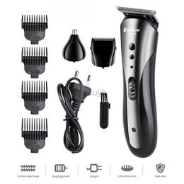 Máquinas de afeitar eléctricas Cortadora de cabello recargable 3 en 1 para hombre Afeitadora eléctrica inalámbrica a prueba de agua Barba Nariz Afeitadora para orejas Accesorios para el cabello 240322
