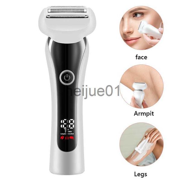 Máquinas de afeitar eléctricas Removedor de cabello Lady Shaver Axilas Recortador de cabello Recargable Impermeable Bikini Axila Razor para mujeres Depiladora inalámbrica Damas x0918