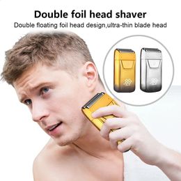 Rasoirs électriques Hiena HYN-312 rasoir électrique pour hommes cheveux barbe rasoir électrique tête chauve rasage Rechargeable affichage numérique dégradé Machine 231116
