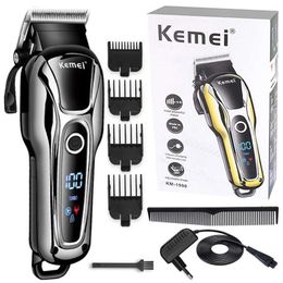 Electric Shavers Keme 1990 Professional Two-SPDS Hair Trimmer for Men Barber SN Hair Clipper Pro Electric Hair Cutting Machine Precision T240507