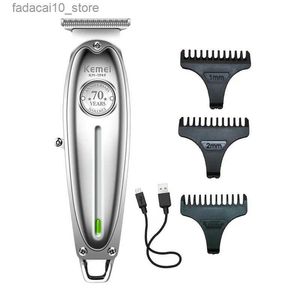 Rasoirs électriques Kemei 1949 tondeuse à cheveux tout en métal tondeuse professionnelle pour barbier Rechargeable hommes rasoir à barbe électrique Machine de coupe de cheveux Q240119