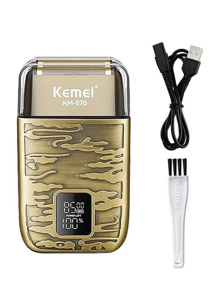 Shavers électriques Kemei 3-SDS RAZOR ELECTRACY PROFESSIONNEMENT IPIPHERPHOP Metal Shell Beard Shaver avec écran numérique LCD pour hommes T240507