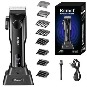 Shavers électriques Kemei 5082 Full Metal Professional Hair Trimmer pour hommes RECHARAGE CHEAUX CLIPPER CLIPPER MACHINE DE COUPE ÉLECTRIQUE T240507