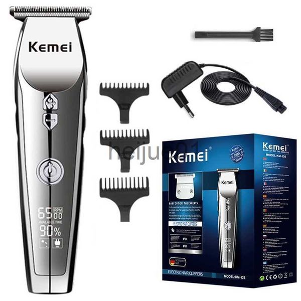 Rasoirs électriques Kemei ajuster 3 vitesses moteur tondeuse à cheveux pour hommes professionnel barbe tondeuse à cheveux barbier électrique coupe-cheveux machine rechargeable x0918