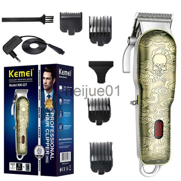 Rasoirs électriques Kemei Tondeuse électrique sans fil pour hommes Tondeuse à barbe réglable Tondeuse à cheveux rechargeable Machine de coupe de cheveux x0918