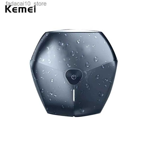 Rasoirs électriques Kemei rasoir électrique Alien hommes UFO rasoirs rotatifs Portable TYPE-C Machine de rasage Rechargeable Mini tondeuse à barbe IPX6 lavable Q240119