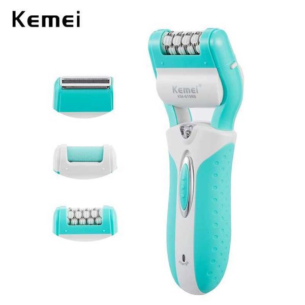Electric Shavers Kemei Electric Epilator 3 in 1 Rechargeable Lady Depilador Callus Remover Hair Shaver Care Care Tool Electric Hairvily Y240503