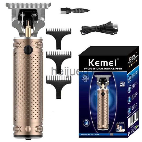 Rasoirs électriques Kemei Full Metal Petite tondeuse à cheveux pour hommes Lithium Ion Mini tondeuse à barbe électrique rechargeable Machine de coupe de cheveux x0918