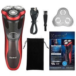 Rasoirs électriques Kemei KM-9013 hommes rasoir électrique humide barbe sèche chauve rasoir électrique Rechargeable rasoir Facial 240322