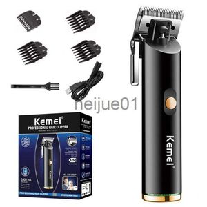 Shavers électriques Kemei Metal Loing Hair Clipper Coiffure Professional Hair pour hommes Machine de coupe de cheveux réglables professionnels RECHARGable X0918