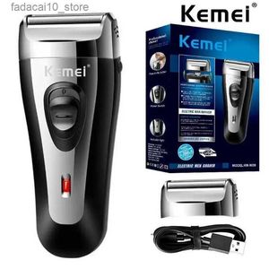 Shavers électriques Kemei puissant rasoir rechargeable pour les hommes Foil Rasage électrique Raser la tête rasage du rasoir électrique USB avec un maillage supplémentaire Q240119