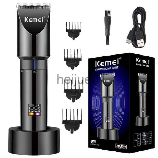 Rasoirs électriques Kemei Professionnel Tondeuse À Cheveux Sans Fil Pour Hommes Électrique Barbe Tondeuse À Cheveux Rechargeable Réglable Lithium Haitcut machine x0918