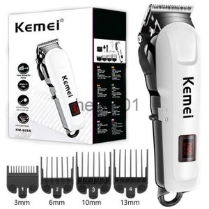 Rasoirs électriques KM-809A tondeuse à cheveux professionnelle cordon électrique réglable/tondeuse à cheveux sans fil pour hommes machine de coupe de cheveux affichage LED x0918