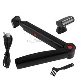 Rasoirs électriques Long manche hommes dos rasoir USB Rechargeable grande lame tondeuse 2 en 1 pliable dos rasoir hommes épilateur 240329