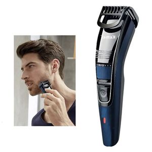 Barbeadores elétricos masculinos, aparador de barba, bigode, profissional, rosto recarregável, máquina de corte de cabelo ajustável 110mm 231006