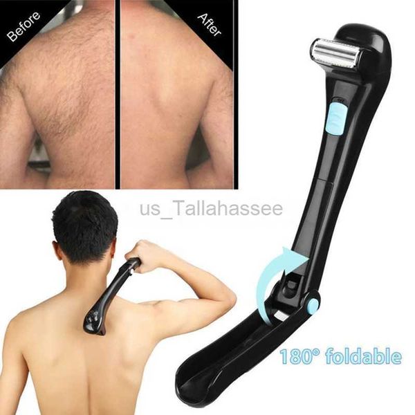 Máquinas de afeitar eléctricas para hombres, afeitadora de 180 grados, afeitadora eléctrica plegable para el cabello, batería Manual, removedor de cabello con mango largo 240329