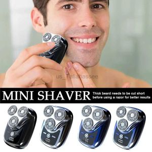 Rasoirs électriques Hommes trois tête rasoir électrique avec affichage numérique USB charge mâle rasage tondeuse détachable lavable Mini rasoir 240329