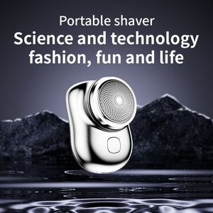 Rasoirs électriques Mini rasoir électrique pour hommes Rasoir électrique portable Tondeuse à barbe lavable Rasoir pour hommes rechargeable par USB Visage rasoir complet 230506