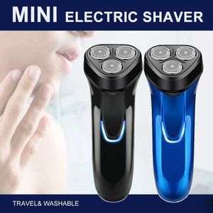 Shavers électriques Mini Electric Shaver Mens Face Barbe Razor USB Charge Wasinable Beard Trimmer Razor Mesdames Travel Portable Corps Hair Trimm Y240503