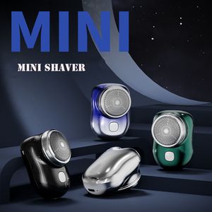 Electric Shavers Mini Shaver 6 Blades Heren Scheermachine USB Oplaadbare baard Trimmer Travel Razor voor mannen 230512